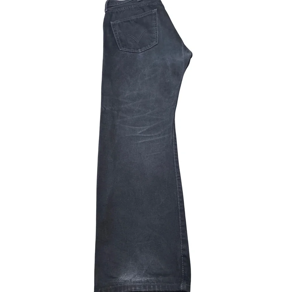 Levi's 501 Jeans Mens 38x30 Original Straight Leg Button Fly Black Denim